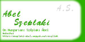 abel szeplaki business card