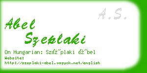 abel szeplaki business card